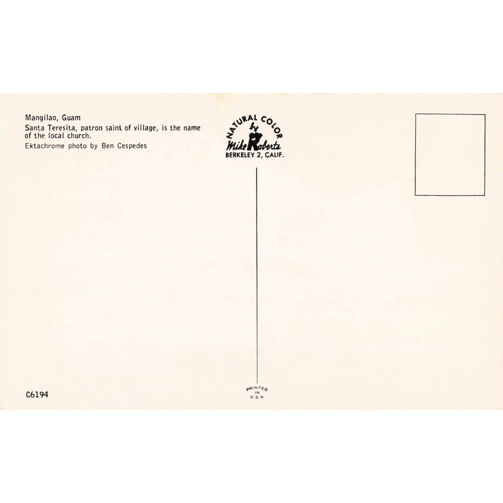 Vintage Mangilao Guam Santa Teresita Church Postcard Mike Roberts C6194 - Picture 2 of 2